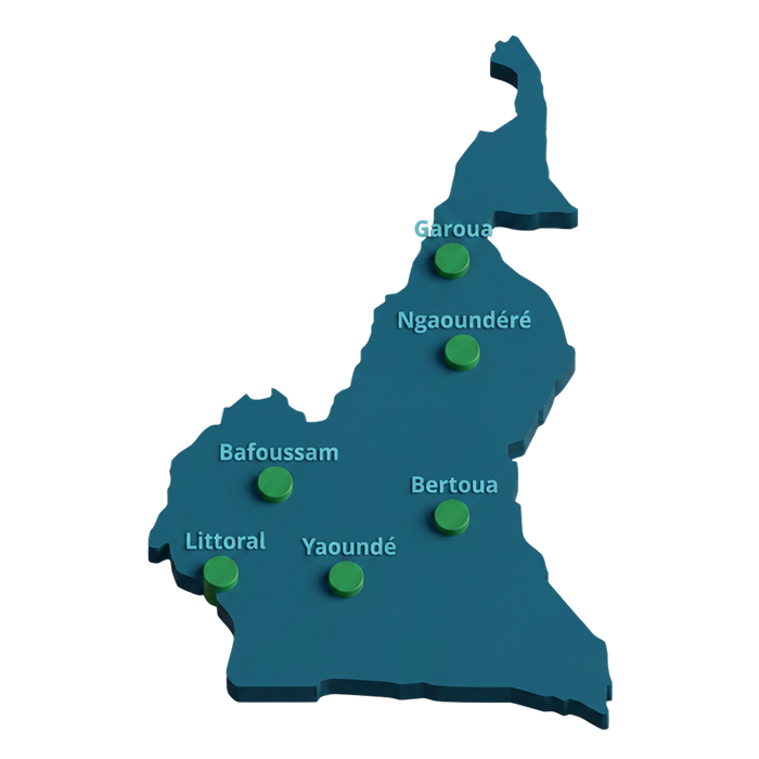 OASIS Cameroon Branches Map